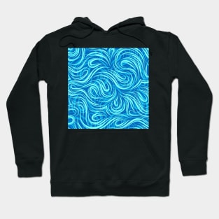 Turquoise Flowing Lines Hoodie